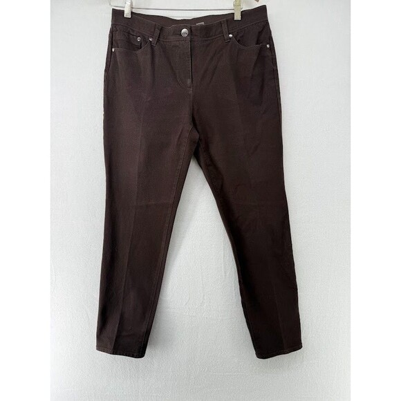 Chico's Women's So Slimming Size 1.5/ Size 10 Regular Brown Pull On Jeggings - Picture 1 of 7